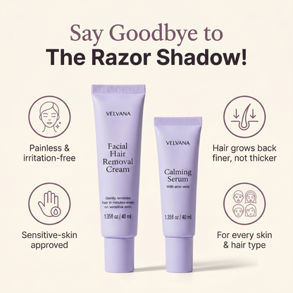Facial Hair Removal Cream & Calming Serum